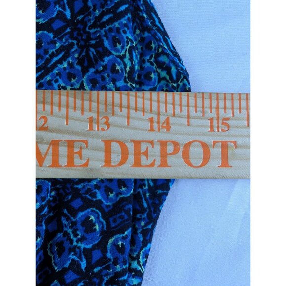 Mossimo Supply Co. Womens Blue Patterned V Neck Sleeveless Romper X-Small - Picture 4 of 10